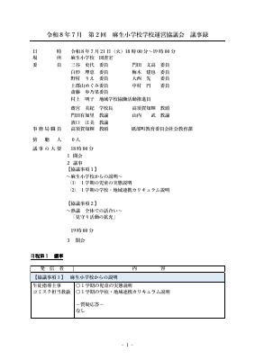 第２回学校運営協議会議事録.pdfの1ページ目のサムネイル